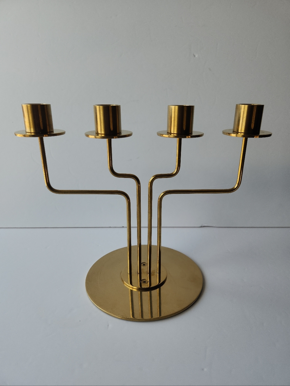 Vintage 1999 Ikea Pärlband Gold Candelabra
